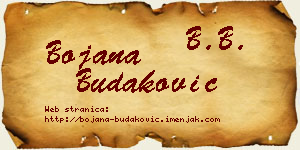 Bojana Budaković vizit kartica